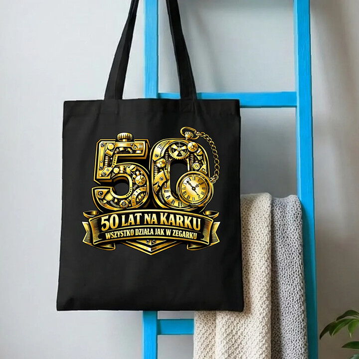 50 lat na karku, wszystko działa jak w zegarku - torba na prezent