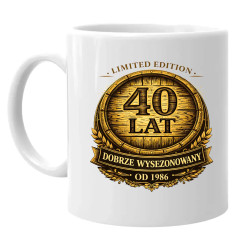 Limited edition 40 lat - dobrze wysezonowany - od 1986 - kubek na prezent