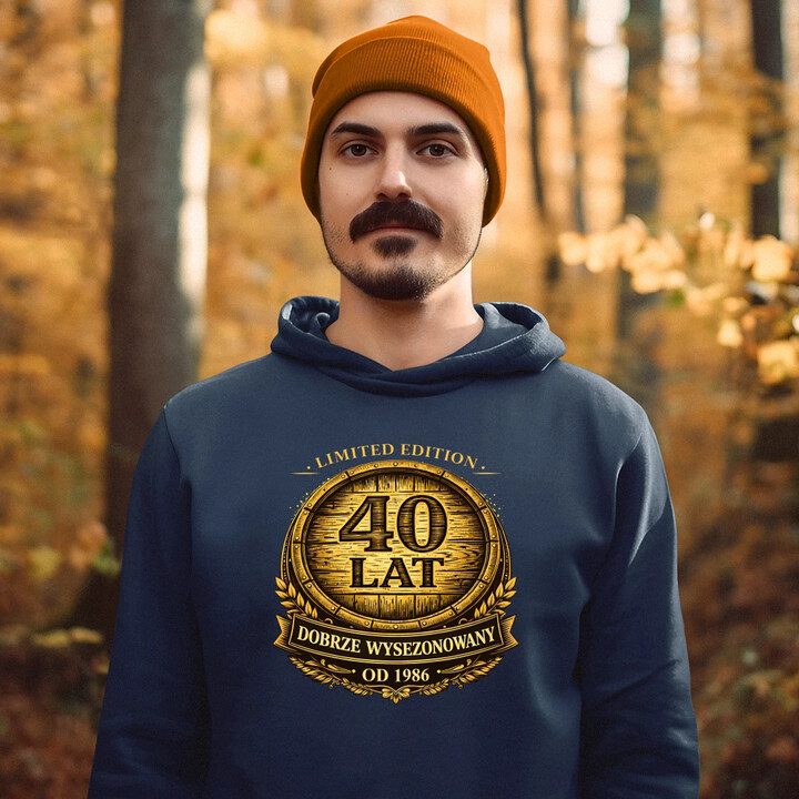 Limited edition 40 lat - dobrze wysezonowany - od 1986 - męska bluza na prezent