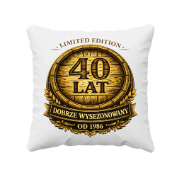 Limited edition 40 lat - dobrze wysezonowany - od 1986 - poduszka na prezent