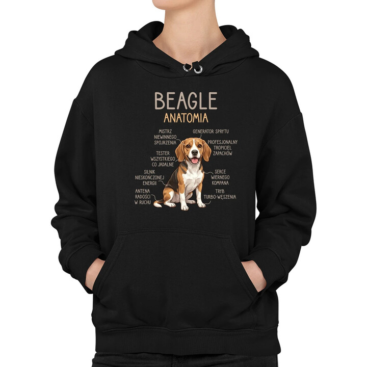 Beagle - anatomia - damska bluza na prezent