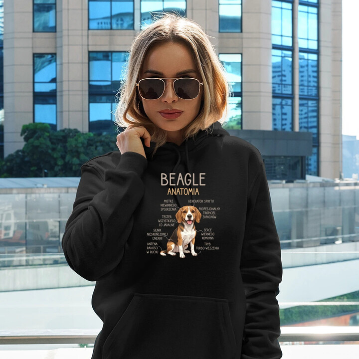 Beagle - anatomia - damska bluza na prezent