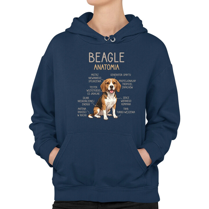 Beagle - anatomia - damska bluza na prezent