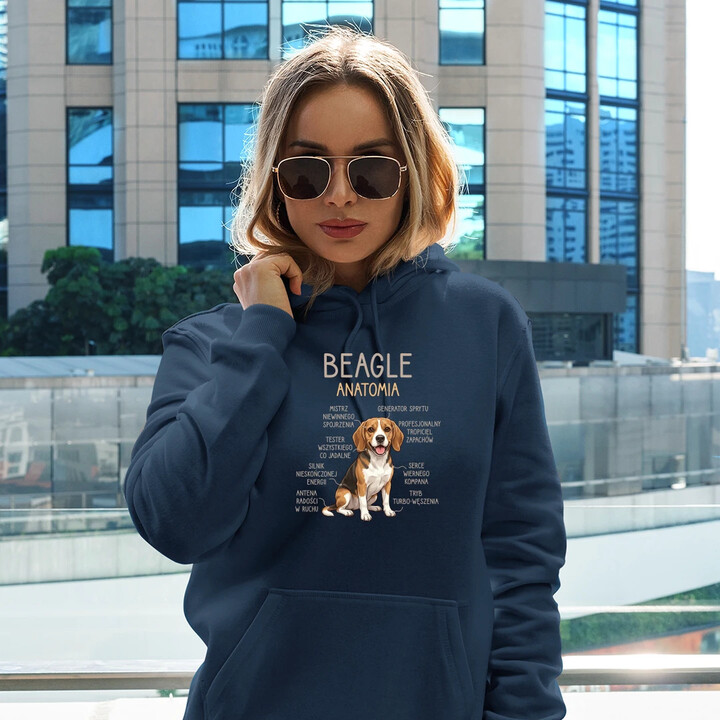 Beagle - anatomia - damska bluza na prezent