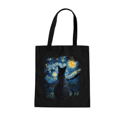 Kot inspirowany Van Goghiem - torba na prezent