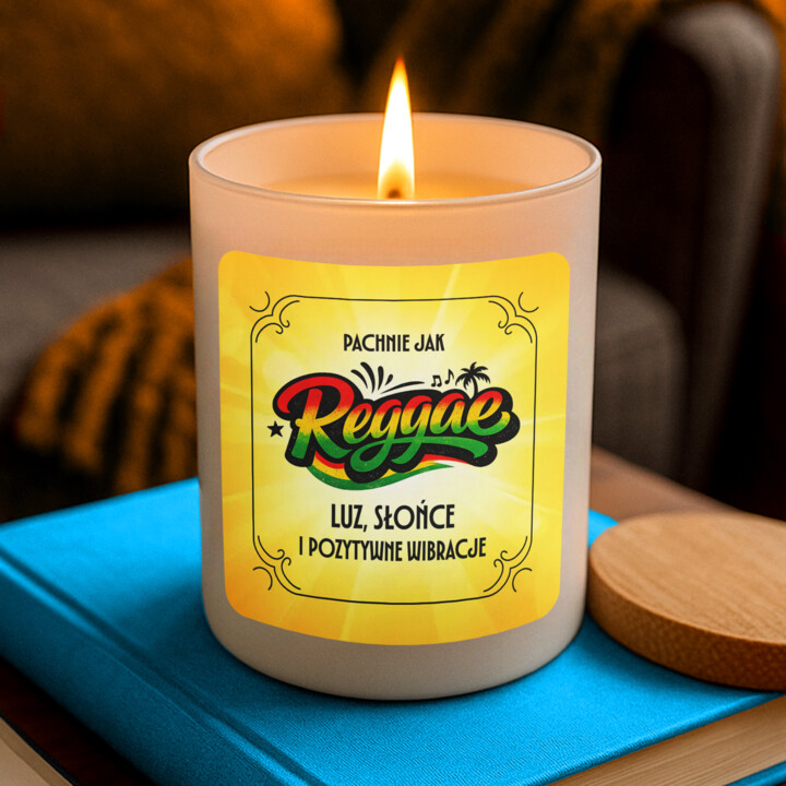 Świeca o zapachu Reggae (luz, słońce i pozytywne wibracje) - świeczka zapachowa na prezent