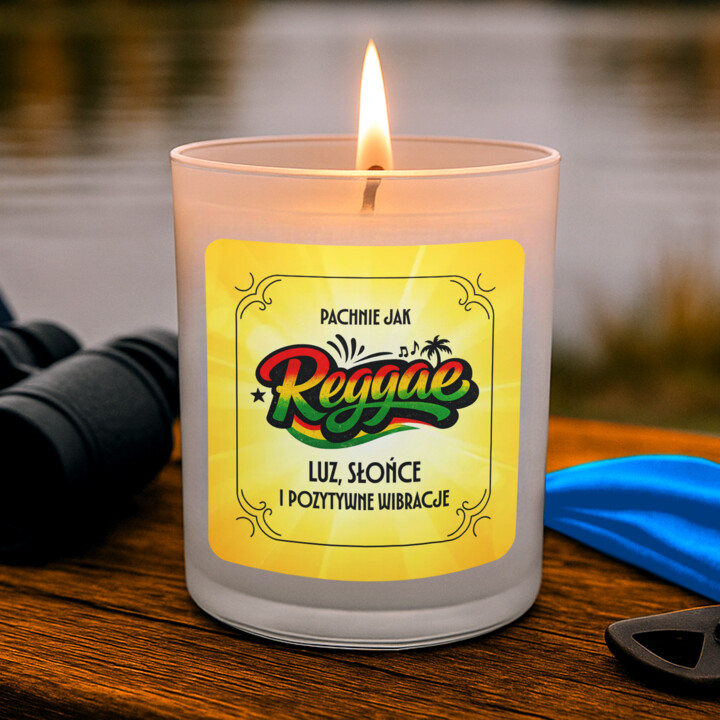 Świeca o zapachu Reggae (luz, słońce i pozytywne wibracje) - świeczka zapachowa na prezent