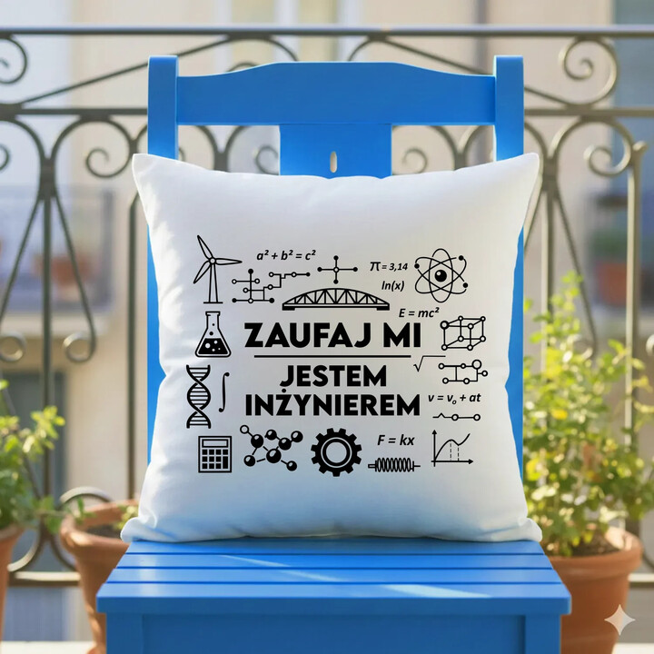 Zaufaj mi - jestem inżynierem - poduszka na prezent