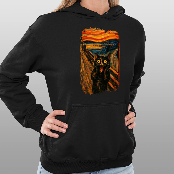 Kot krzyk - inspirowany Van Goghiem - damska bluza na prezent