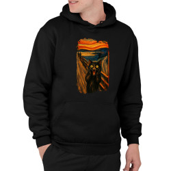 Kot krzyk - inspirowany Van Goghiem - męska bluza na prezent