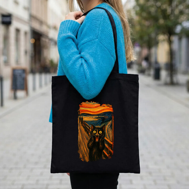 Kot krzyk - inspirowany Van Goghiem - torba na prezent