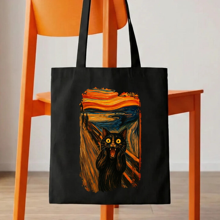 Kot krzyk - inspirowany Van Goghiem - torba na prezent