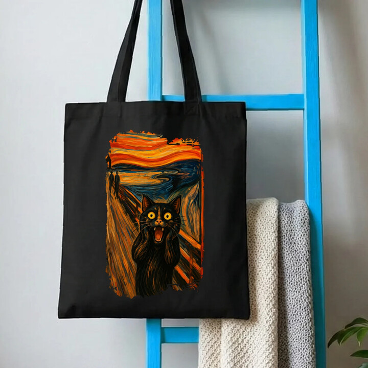 Kot krzyk - inspirowany Van Goghiem - torba na prezent
