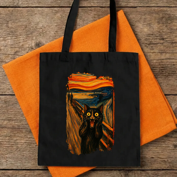Kot krzyk - inspirowany Van Goghiem - torba na prezent