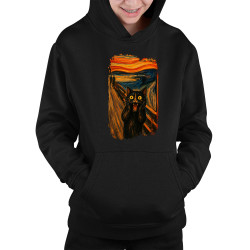Kot krzyk - inspirowany Van Goghiem - dziecięca bluza na prezent