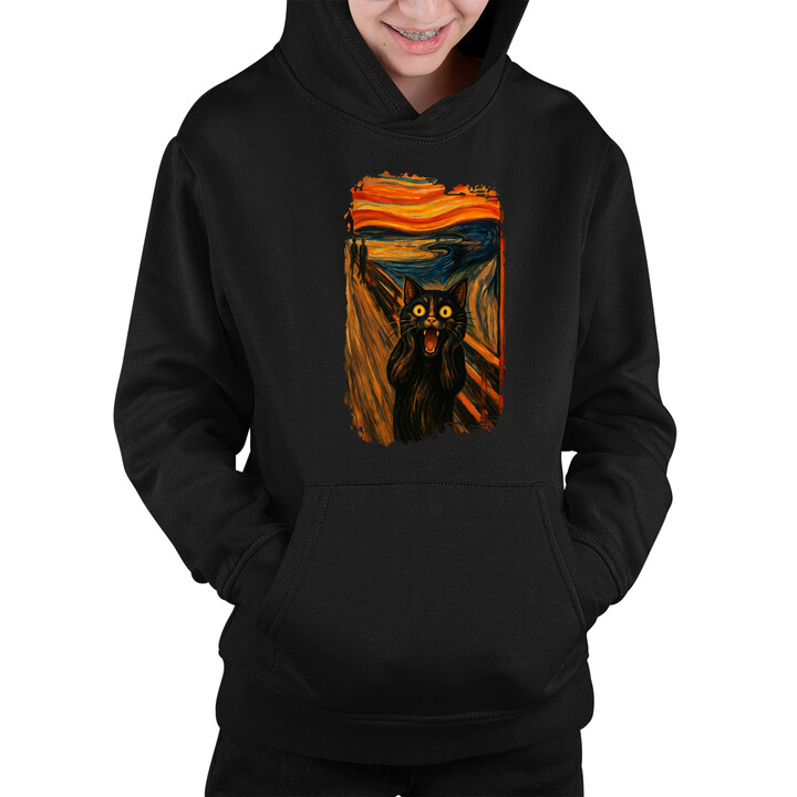 Kot krzyk - inspirowany Van Goghiem - dziecięca bluza na prezent