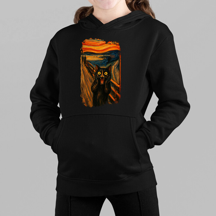 Kot krzyk - inspirowany Van Goghiem - dziecięca bluza na prezent