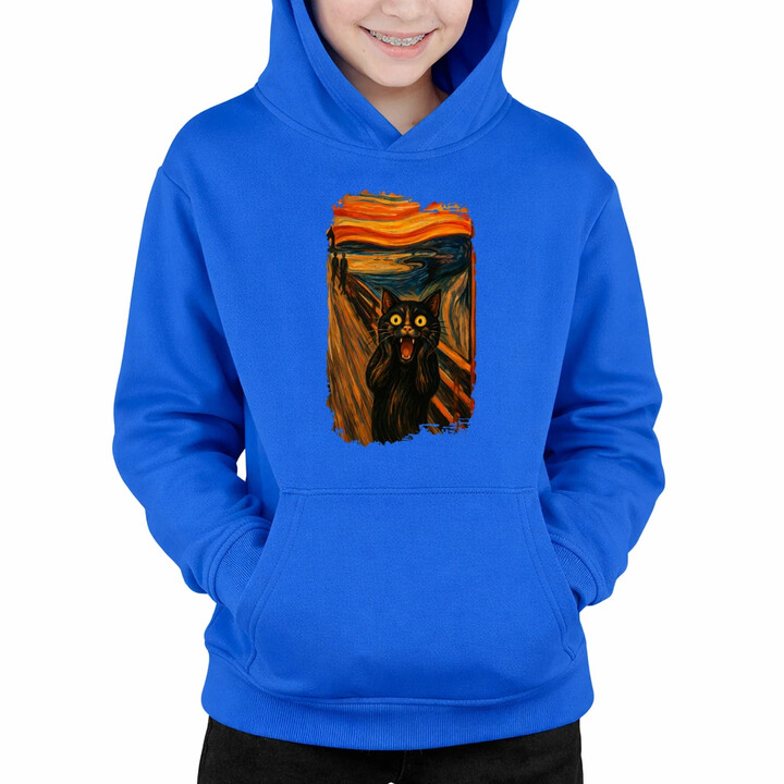 Kot krzyk - inspirowany Van Goghiem - dziecięca bluza na prezent