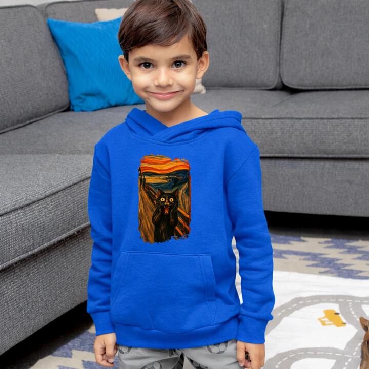 Kot krzyk - inspirowany Van Goghiem - dziecięca bluza na prezent