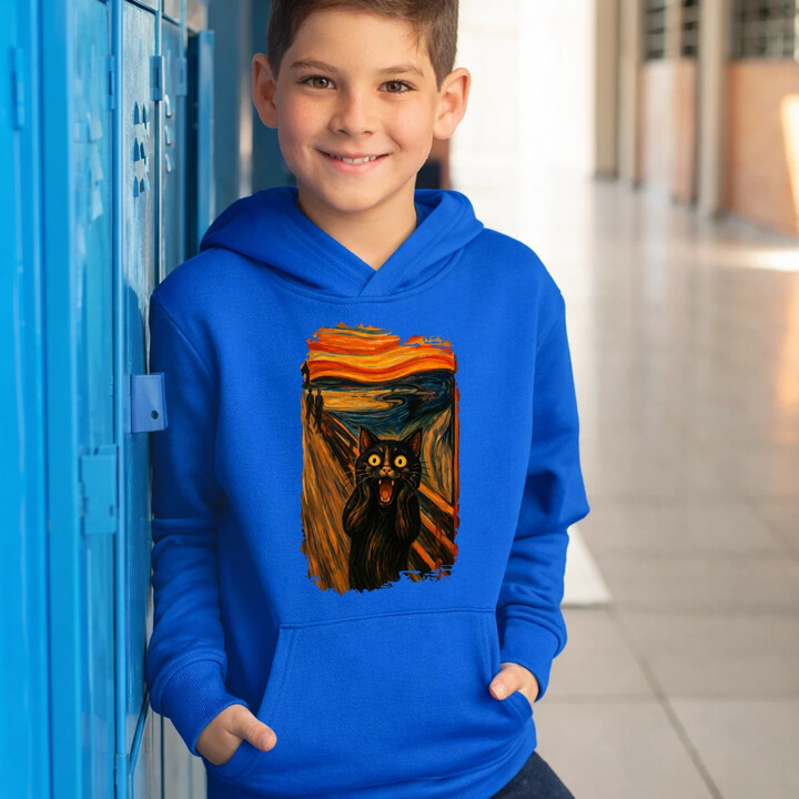 Kot krzyk - inspirowany Van Goghiem - dziecięca bluza na prezent