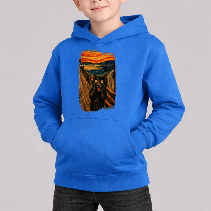 Kot krzyk - inspirowany Van Goghiem - dziecięca bluza na prezent