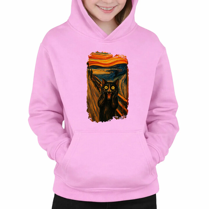 Kot krzyk - inspirowany Van Goghiem - dziecięca bluza na prezent