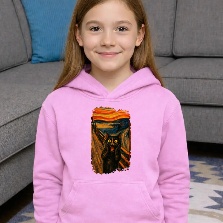 Kot krzyk - inspirowany Van Goghiem - dziecięca bluza na prezent