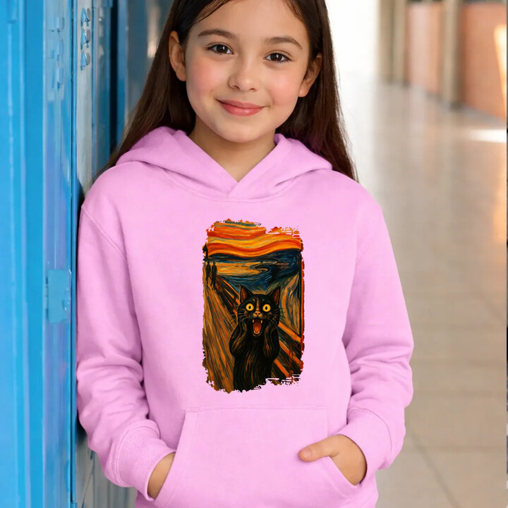 Kot krzyk - inspirowany Van Goghiem - dziecięca bluza na prezent