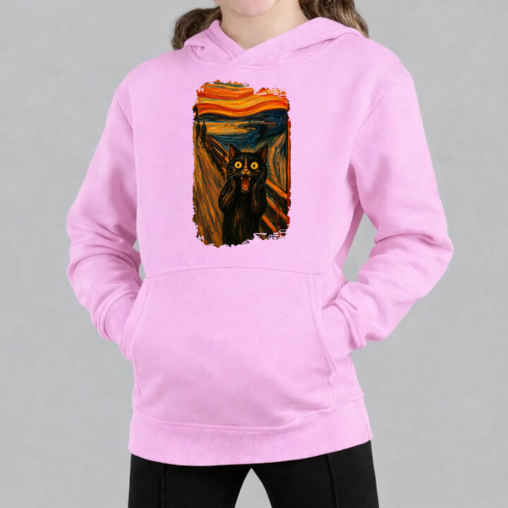 Kot krzyk - inspirowany Van Goghiem - dziecięca bluza na prezent