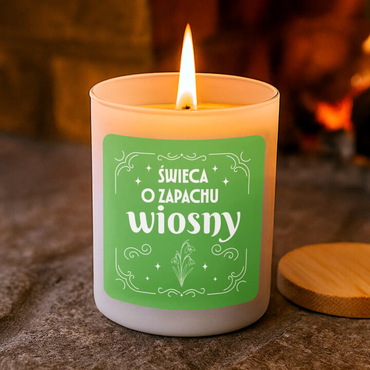 Świeca o zapachu wiosny - świeczka zapachowa na prezent
