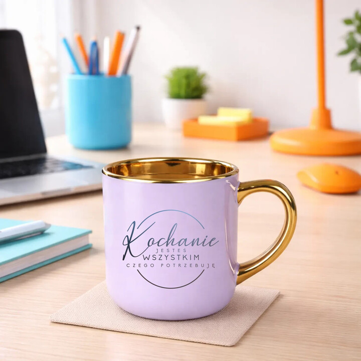 Kochanie, jesteś wszystkim czego potrzebuję - elegancki kubek na prezent