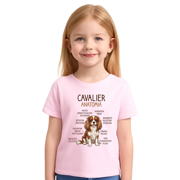Cavalier - anatomia - dziecięca koszulka na prezent