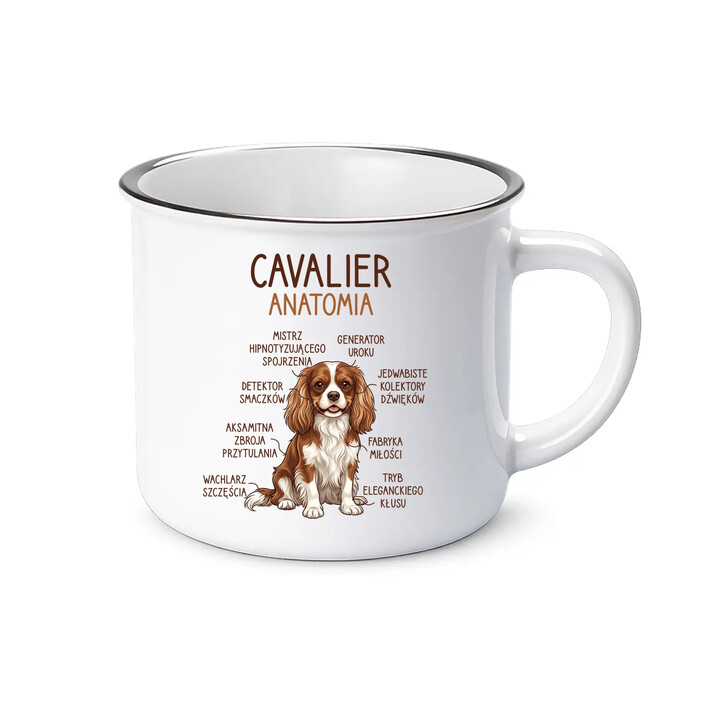 Cavalier - anatomia - kubek emaliowany na prezent