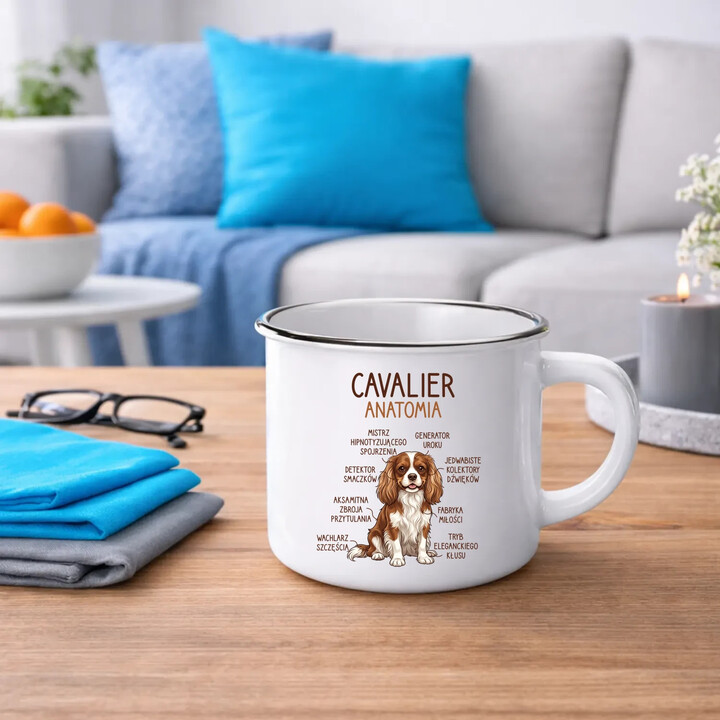 Cavalier - anatomia - kubek emaliowany na prezent