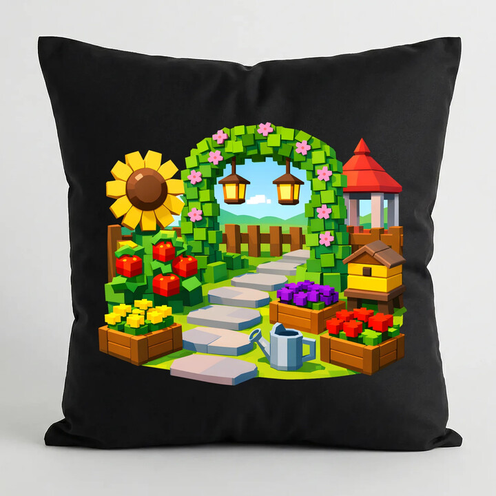Grow a garden - czarna poduszka na prezent