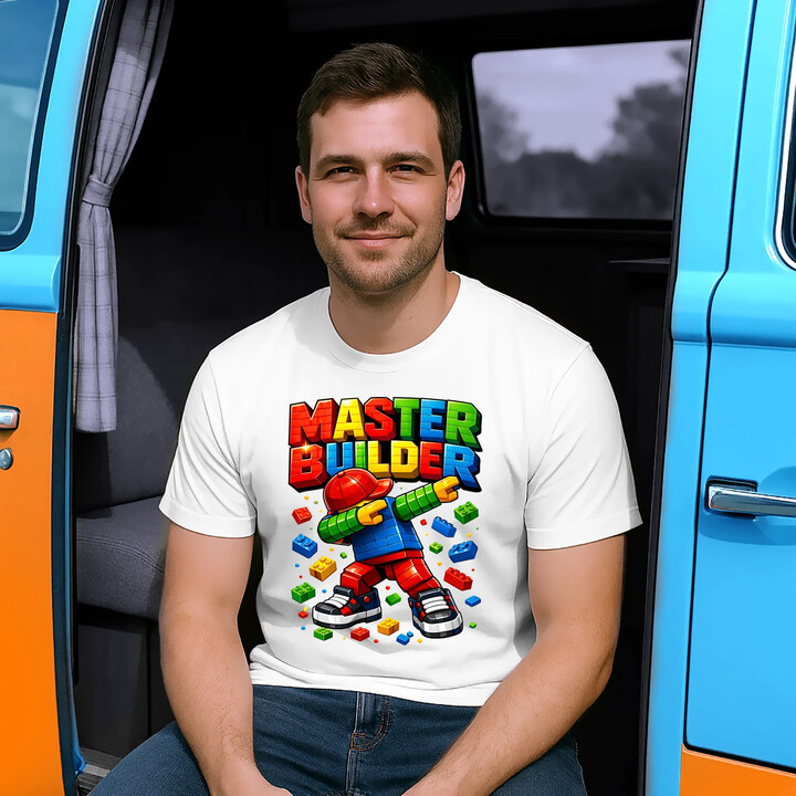 Master builder - męska koszulka na prezent
