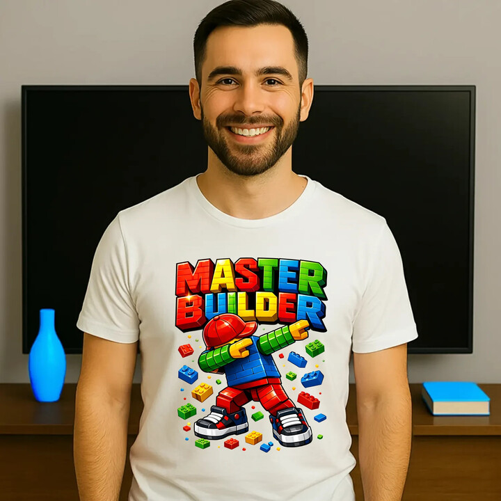Master builder - męska koszulka na prezent