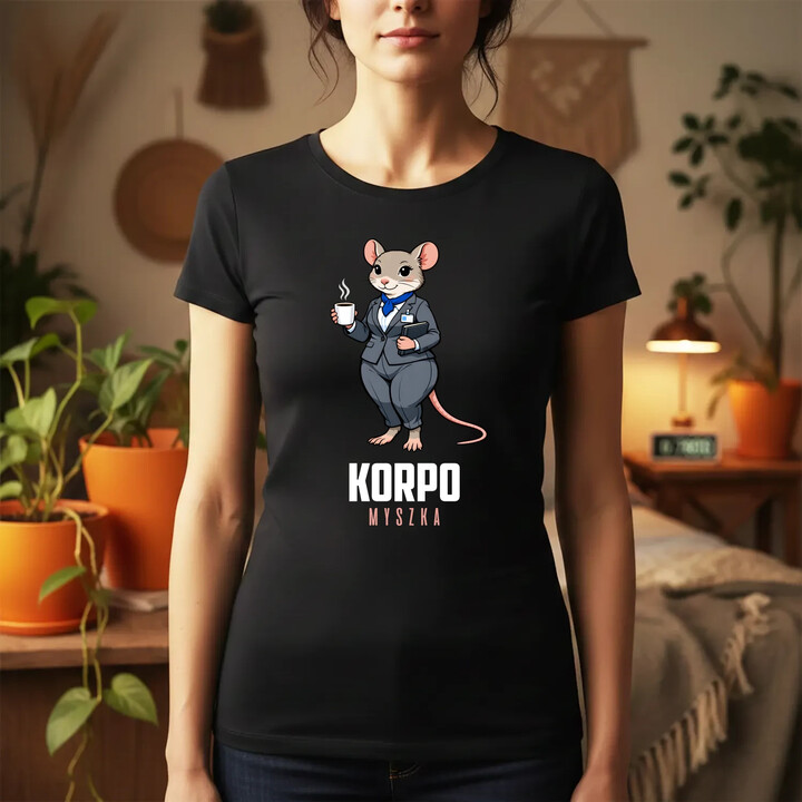 Korpo-myszka - damska koszulka na prezent