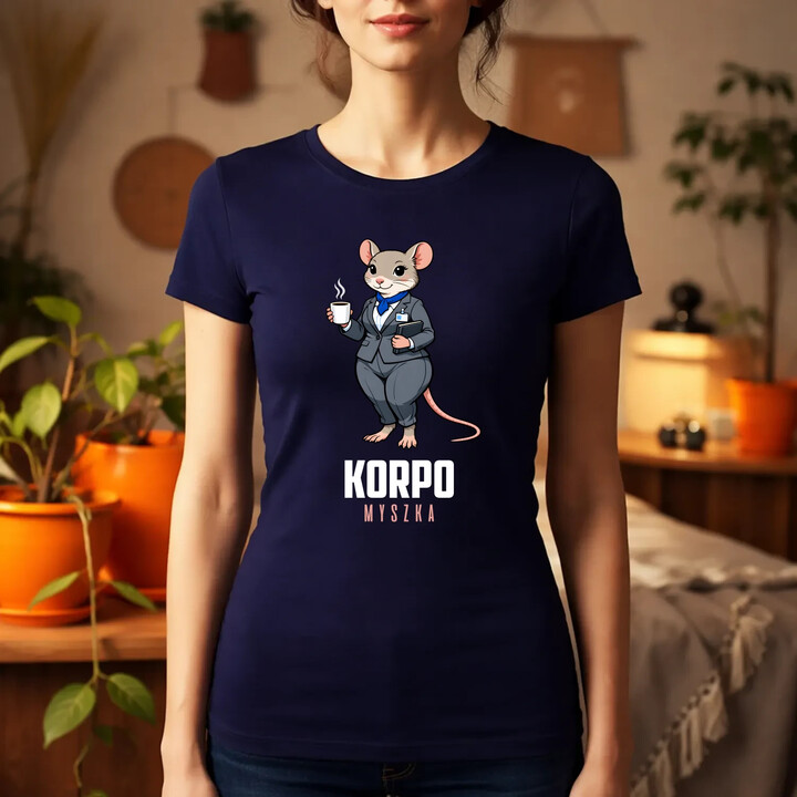 Korpo-myszka - damska koszulka na prezent