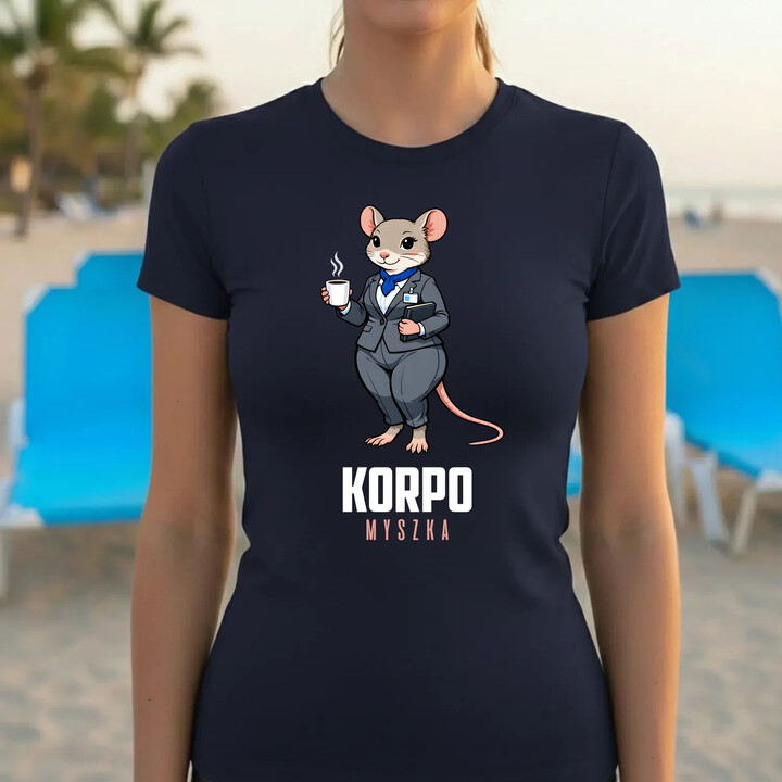 Korpo-myszka - damska koszulka na prezent