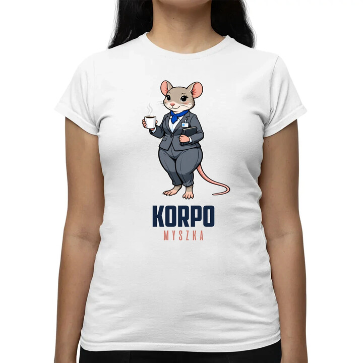 Korpo-myszka - damska koszulka na prezent