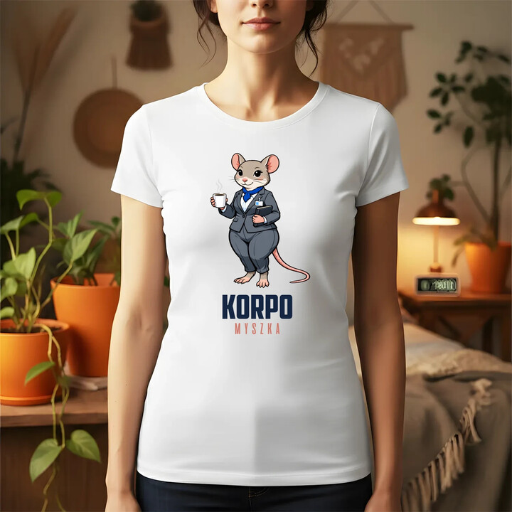 Korpo-myszka - damska koszulka na prezent