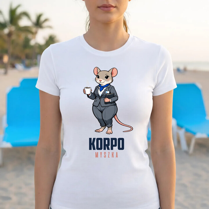 Korpo-myszka - damska koszulka na prezent