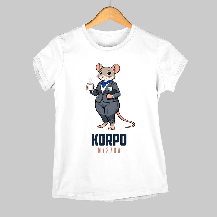 Korpo-myszka - damska koszulka na prezent