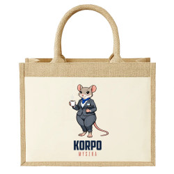 Korpo-myszka - Torba z juty na prezent