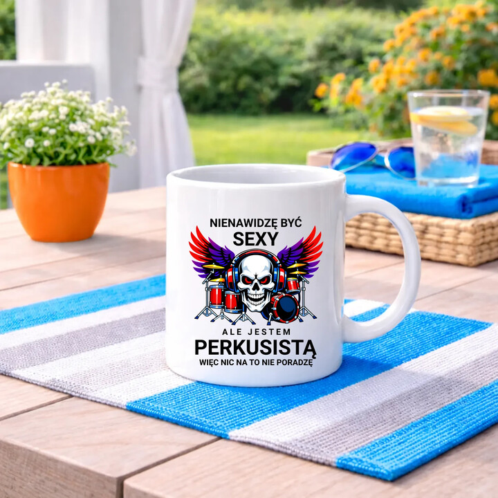 Nienawidzę być sexy, ale jestem perkusistą - kubek na prezent