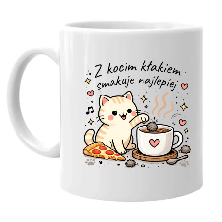 Z kocim kłakiem zmakuje najlepiej - kubek na prezent
