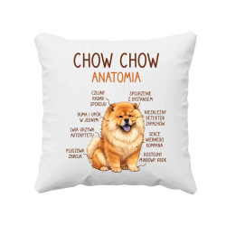 Chow chow - anatomia - poduszka na prezent