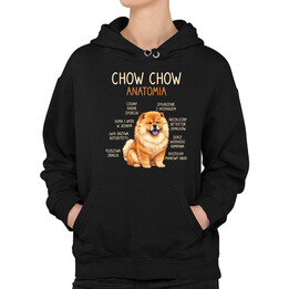 Chow chow - anatomia - damska bluza na prezent