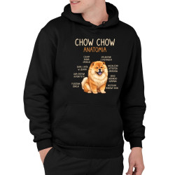 Chow chow - anatomia - męska bluza na prezent